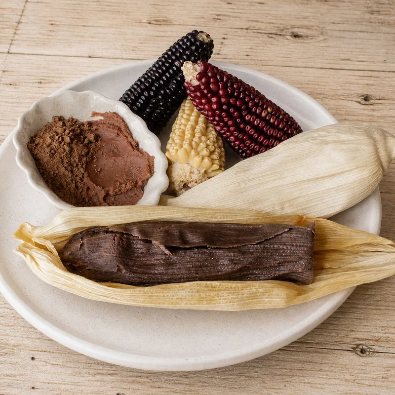 Tamal de triple chocolate con cocoa, Kilotzin